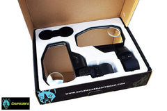 Chupacabra Offroad Rear View/Side Mirror for UTV with SPOT Mirror - Right & Left Pair for 1.6" - 2"