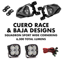 Chupacabra Cuero Race Mirror Light Combo in Black