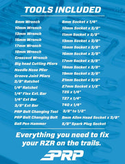 PRP RZR Roll Up Tool Bag with 38pc Tool Kit E98