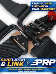 PRP 4.2 Harness with Latch and Link Lap Belt, Silver SB4.2LL-S