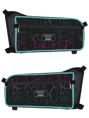 PRP Shreddy Rear Door Bags for Can-Am Maverick X3 (Pair), Cracked and Teal SHRDYE66-314
