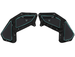 PRP Shreddy Rear Door Bags for Polaris RZR PRO XP4, PRO R4, Turbo R4 (Pair), Black and Teal SHRDYE96-238