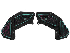 PRP Shreddy Rear Door Bags for Polaris RZR PRO XP4, PRO R4, Turbo R4 (Pair), Cracked and Teal SHRDYE96-314