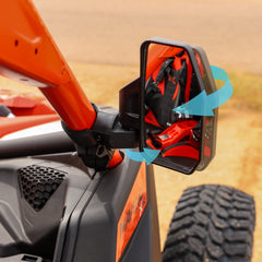 Chupacabra Offroad Rear View Side Mirror for UTV (Pack of 2) For 1.6" - 2" Roll Cage Bar