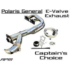 RPM Polaris General 1000 2.5" E-valve Captain's Choice Side Dump Exhaust