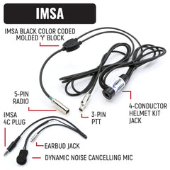 Rugged IMSA Driver Only Racing Communication Kit with R1 Radio