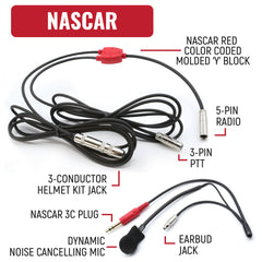Rugged NASCAR Driver Only Racing Communication Kit with R1 Radio
