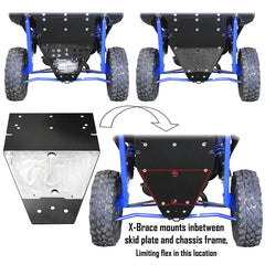 Factory UTV Polaris RZR Pro XP X-Brace for UHMW Skid Plate