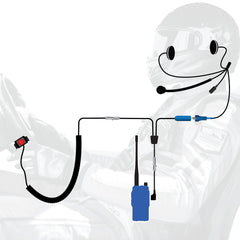 RUGGED Wired Driver Only Communication Kit with R1 Radio - Kit with Earbuds