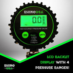Rhino USA 200 Psi Digital Tire Inflator Gauge RGAUGE-0200