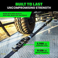 Rhino USA Heavy Duty Vehicle Tie Down Kit - Black 2IN-HDKIT