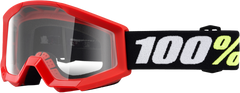 100-PERCENT STRATA MINI GOGGLE RED CLEAR LENS