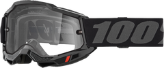 100-PERCENT ACCURI 2 ENDURO MOTO GOGGLE BLACK CLEAR LENS