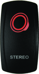 DragonFire Racing Lighted Switch Stereo On/Off Red 522623
