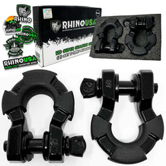 Rhino USA 8T Super Shackle 2-Pack (Black) SUPERSHACK-BLK