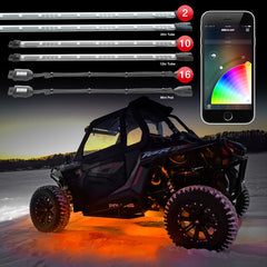 XKGLOW XK Glow Million Color XKCHROME App Controlled Offroad UTV Kit 2x24In Tube + 10x12In Tube + 16xPods XK-UTV-STA