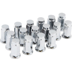 Raceline Hex/Flat Lug Nuts - 10mm x 1.25/14mm - 16 Pack - Chrome RLUG-BX15C