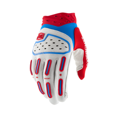100-PERCENT AIRMATIC 2 GLOVES RED/WHITE/BLUE SM