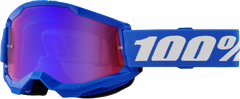 100-PERCENT STRATA 2 JUNIOR GOGGLE BLUE MIRROR RED/BLUE LENS