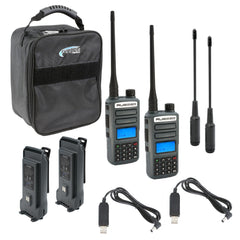 Rugged Adventure Pack - Rugged GMR2 PLUS - GMRS and FRS Two Way Handheld Radios with Accessories - Safety Orange