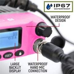 Rugged Radio Kit - Pink Rugged G1 ADVENTURE SERIES Waterproof GMRS Mobile Radio with Antenna