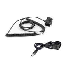 Rugged Velcro Mount Push to Talk (PTT) Buttons for Intercoms - Passenger PTT - Straight Cord