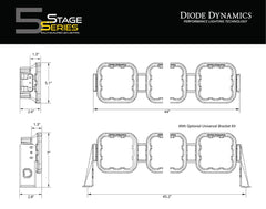 Diode Dynamics SS5 Pro Universal CrossLink 7-Pod Lightbar White Driving DD7258